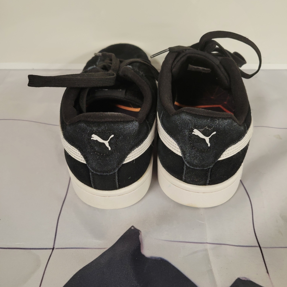 Puma Men's Black and White Suede Sneakers Easy Feet Flame Boost, Size 8.5 Mens - Picture 3 of 6